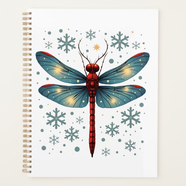 Festive Dragonfly Glow Planner (Front)