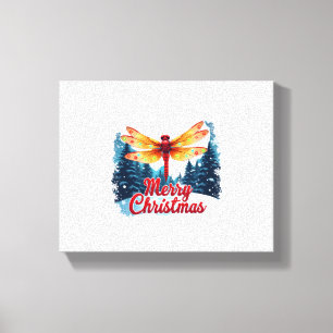 Festive Dragonfly Lights Canvas Print