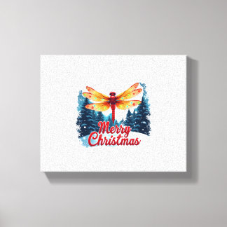 Festive Dragonfly Lights Canvas Print