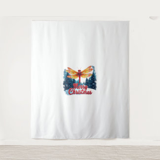 Festive Dragonfly Lights Tapestry