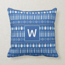 Festive Dreidel Icons Hanukkah Holiday Blue Gold