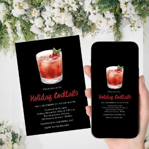 Festive Drinks Celebration, Winter Holiday Invitation