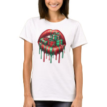 Festive Dripping Lips with Christmas Gifts