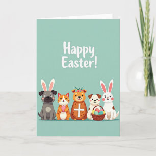 Festive Easter Friends Art Card