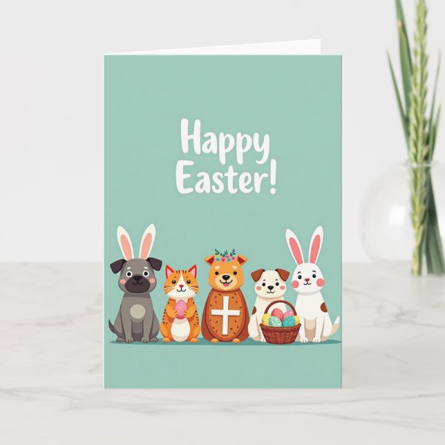 Festive Easter Friends Art Card (Front)