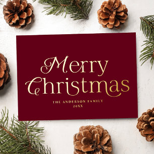 Festive Elegance Burgundy Merry Christmas