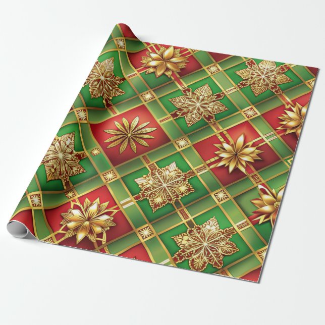 Festive Elegance Gift Wrap (Unrolled)