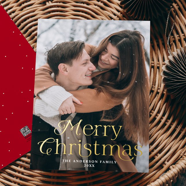 Festive Elegance Merry Christmas Red Photo (Creator Uploaded)