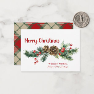 Festive Elegant Botanical Christmas Card