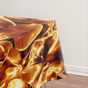 Festive Elegant Brown Gold Copper Christmas Star Tablecloth