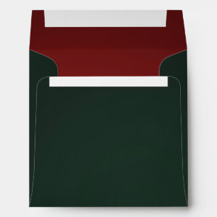 Festive Elegant Rich Dark Green Customizable Envelope