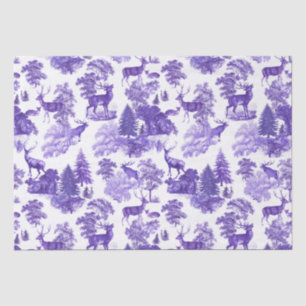 Festive Elegant Vintage Periwinkle Blue Deer Woods Tissue Paper