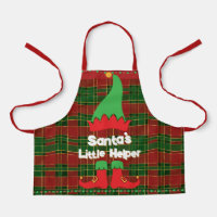 Festive Elf Santa's Little Helper Red Green Tartan