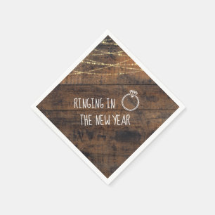 Festive Engagement Party Ringing in the New Year Napkin