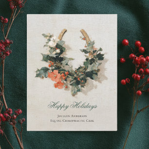 Festive Equestrian Business Corporate Christmas Holiday Card