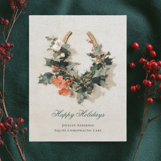 Festive Equestrian Business Corporate Christmas Holiday Card (Creator Uploaded)