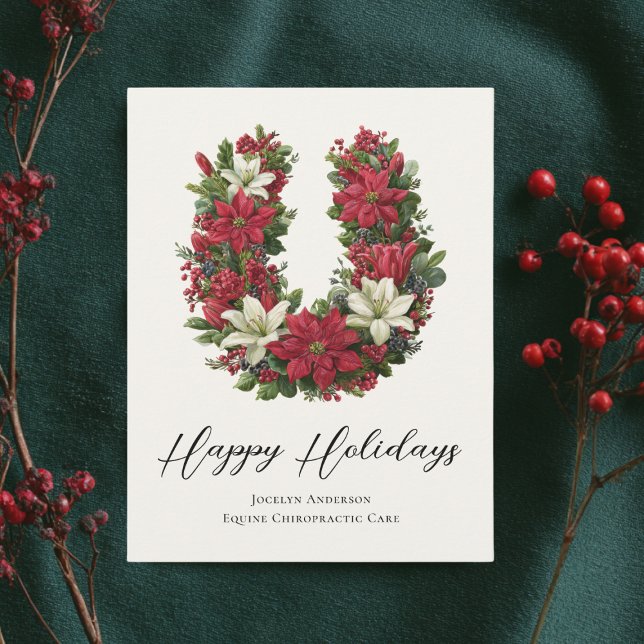 Festive Equestrian Business Corporate Christmas Holiday Card (Creator Uploaded)