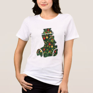 Festive Evergreen Char Tri-Blend Shirt