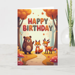 Festive Fall Foliage Birthday Card