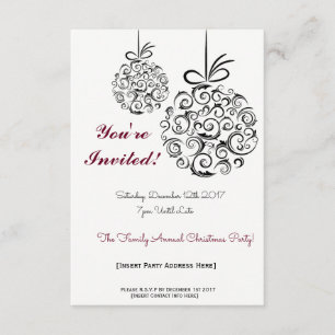 Festive Family Celebration Christmas Invitation