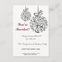 Festive Family Celebration Christmas Invitation