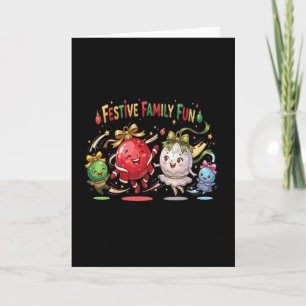 Festive Family Fun Holiday Ornaments Card
