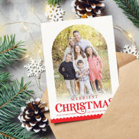 FESTIVE FAMILY PHOTO minimal modern arch red