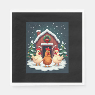 Festive Farmyard Chicken Napkin