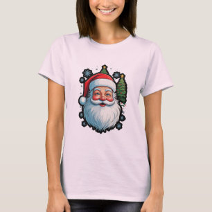"Festive Fashion: Santa, Snow & Christmas Tree Mag T-Shirt