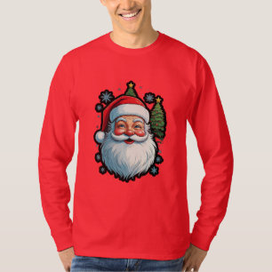 "Festive Fashion: Santa, Snow & Christmas Tree Mag T-Shirt