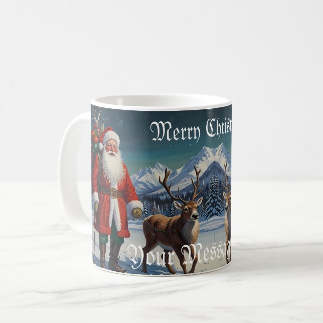 Festive Father Christmas Santa Coffee Mug (Front Left)