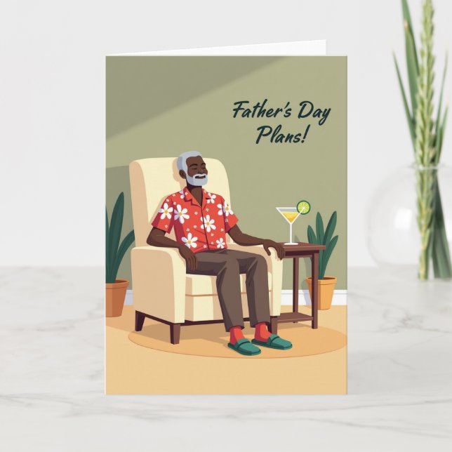 Festive Fathers Day Floral Card (Front)