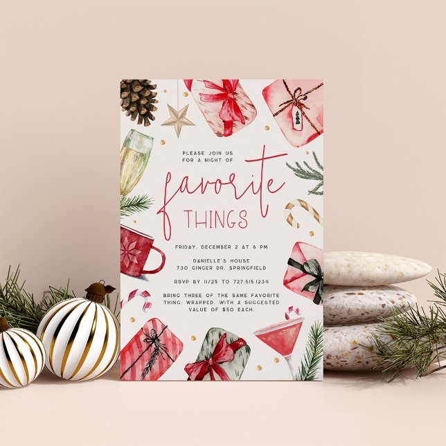 Festive Favorites | Holiday Favorite Things Party Invitation (Creator Uploaded)