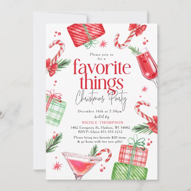 Festive Favourites Invitation (Front)