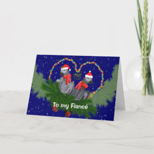 Festive Featherballs Holiday Card