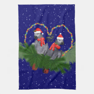 Festive Featherballs Kitchen Towel