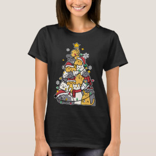 Festive Feline 2023: Cats as a Christmas tree T-Shirt
