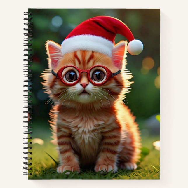 Festive Feline Holiday Cheer-56894 Notebook (Front)