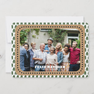 Festive FELIZ NAVIDAD Christmas Tree Photo Holiday Card