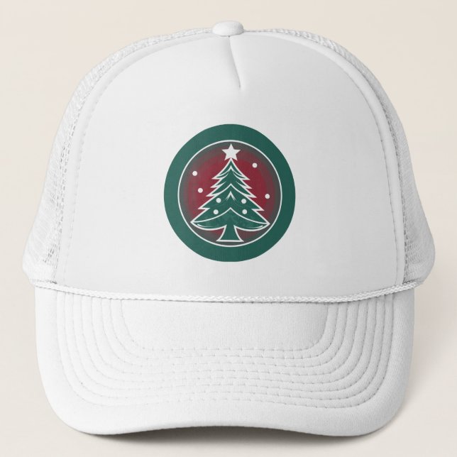 Festive Fir: A Christmas Delight Trucker Hat (Front)