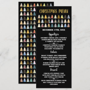 Festive Fir Trees, Christmas Party Menu Invitation