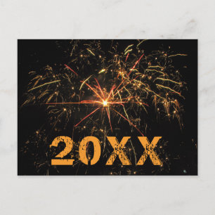 Festive Firework Year 2020 with Message Holiday Postcard