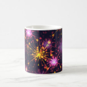 Festive fireworks of hearts  coffee mug
