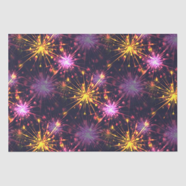 Festive fireworks of hearts  tissue paper (Front)