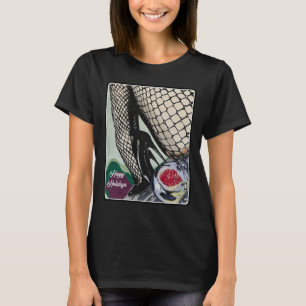 'Festive Fishnets' Painting on a T-Shirt