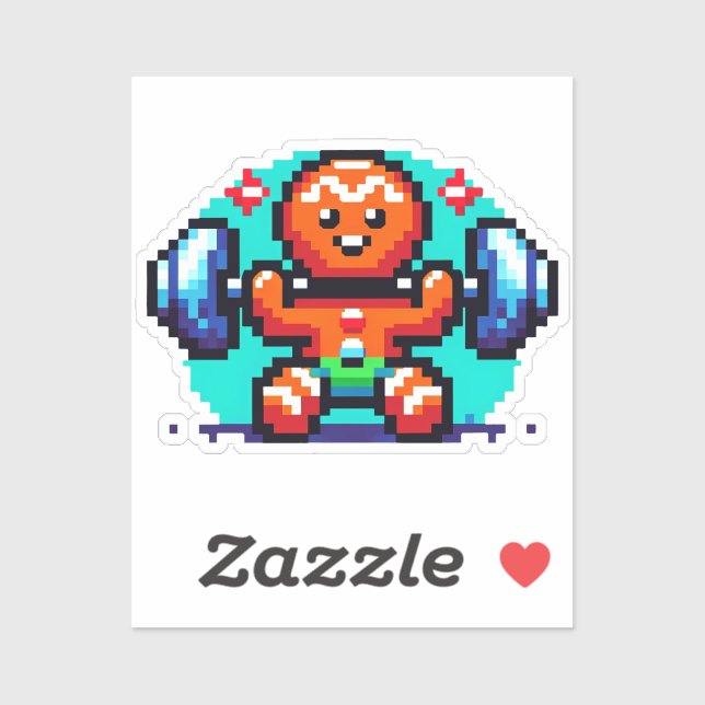 Festive Fitness Gingerbread Retro 8-Bit Christmas (Sheet)