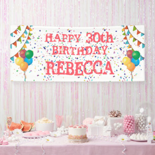 Festive Flair: Personalised Confetti Birthday Bann Banner
