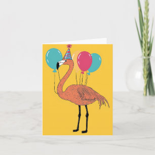 Festive Flamingo Birthday Card