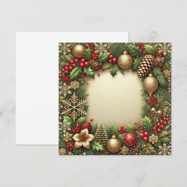Festive Florals Card (Front/Back)