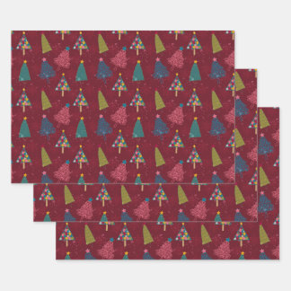 Festive Foliage: Christmas Tree Wrapping Paper